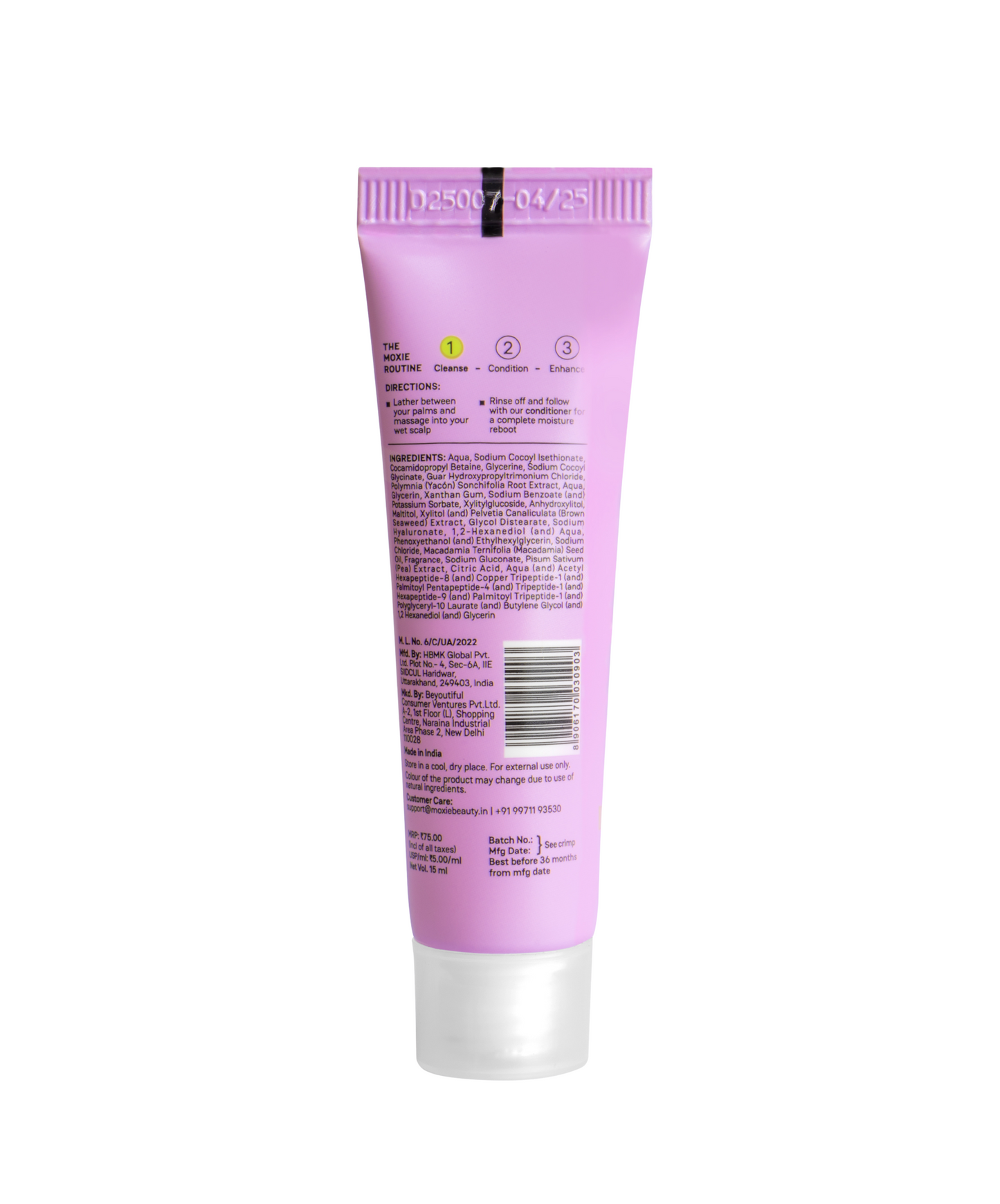 Hyaluronic Acid Repairing Shampoo, 15ml