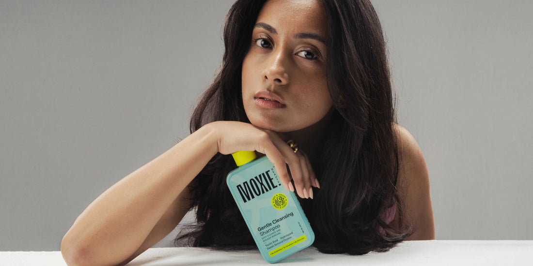 Woman with silky soft textured hair after using gentle soft hair shampoo routine 