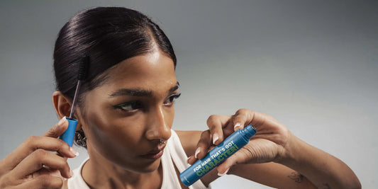 Woman applying scalp shampoo for healthy hair care and dandruff treatment routine 
