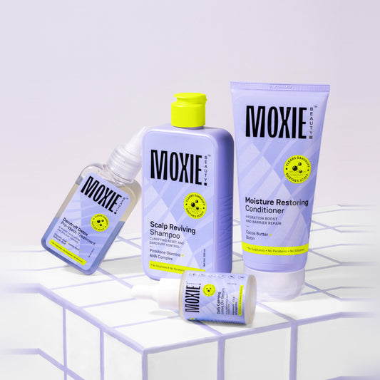 Moxie Beauty Scalp SOS Routine dandruff treatment combo for healthy scalp