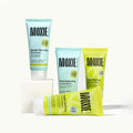 
The Moxie Curly Routine Travel Size with shampoo, conditioner, curl cream, and styling serum