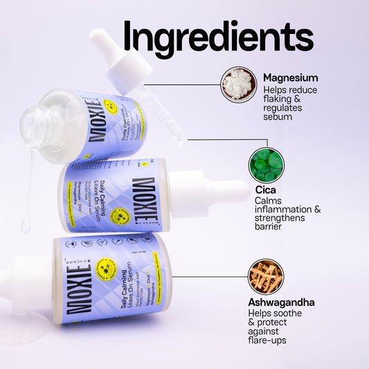 Moxie Beauty Daily Calming Leave On Scalp Serum for soothed healthy scalp