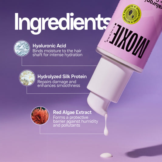 Moxie Hyaluronic Acid Hair Serum Deep Hydration & Frizz Control Serum for Wavy & Curly Hair