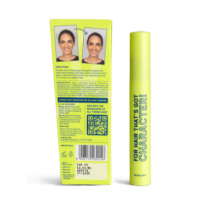 
Moxie Beauty On-The-Fly Hair Finishing Stick customer review graphic showing user feedback on smoothing flyaways and creating a polished hairstyle.