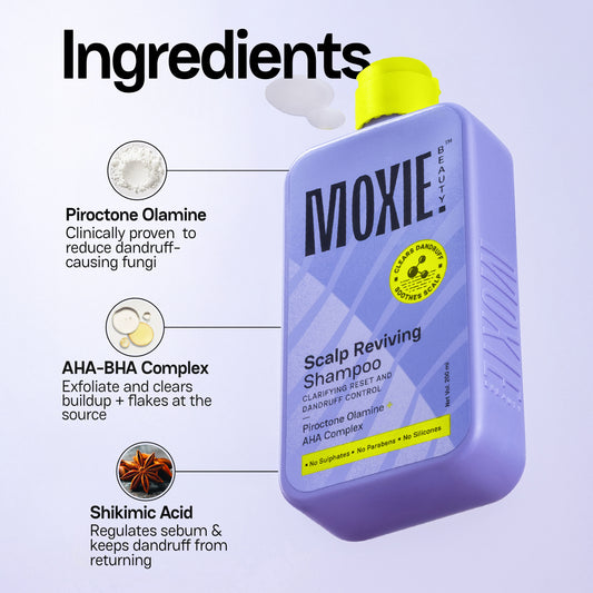 Moxie Scalp Reviving Shampoo Anti-Dandruff & Itch Relief Shampoo for Flaky Scalp India