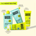 
Infographic highlighting The Moxie Promise with clean, vegan and cruelty-free haircare standards