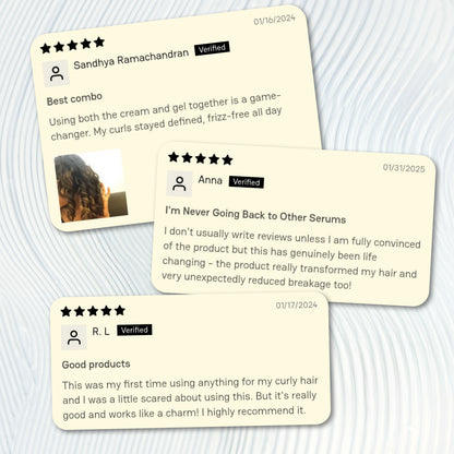 
Verified customer reviews of Super Defining Curl Cream 500ml for defined, frizz-free curls