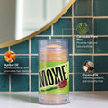 
Moxie Beauty Headliner and Finisher Duo anti-frizz styling graphic highlighting sleek, smooth hairstyles with flexible hold and flyaway control.