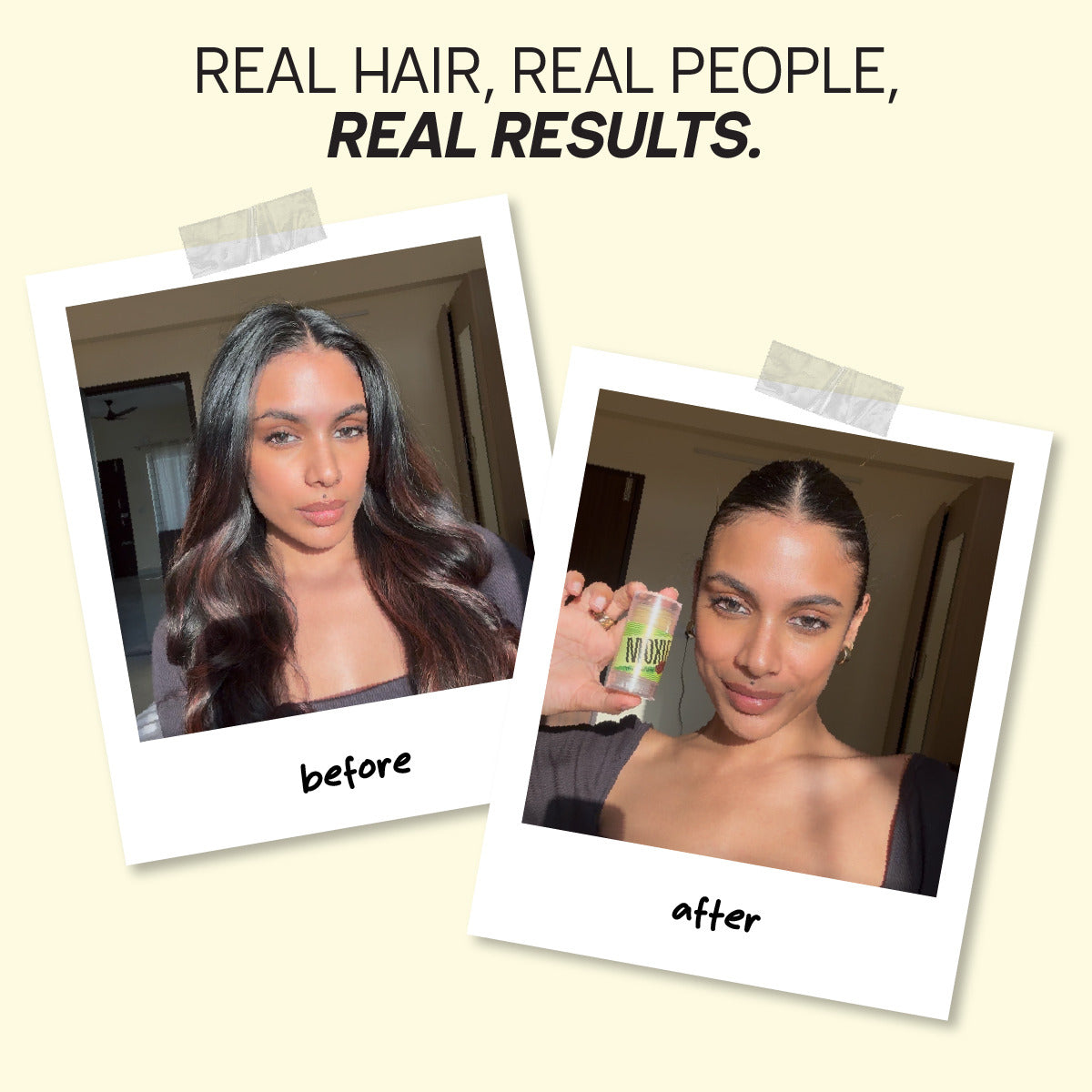 Moxie Beauty Headliner and Finisher Duo ingredient graphic featuring apricot oil, carnauba wax and coconut oil for smooth, flexible hair styling.