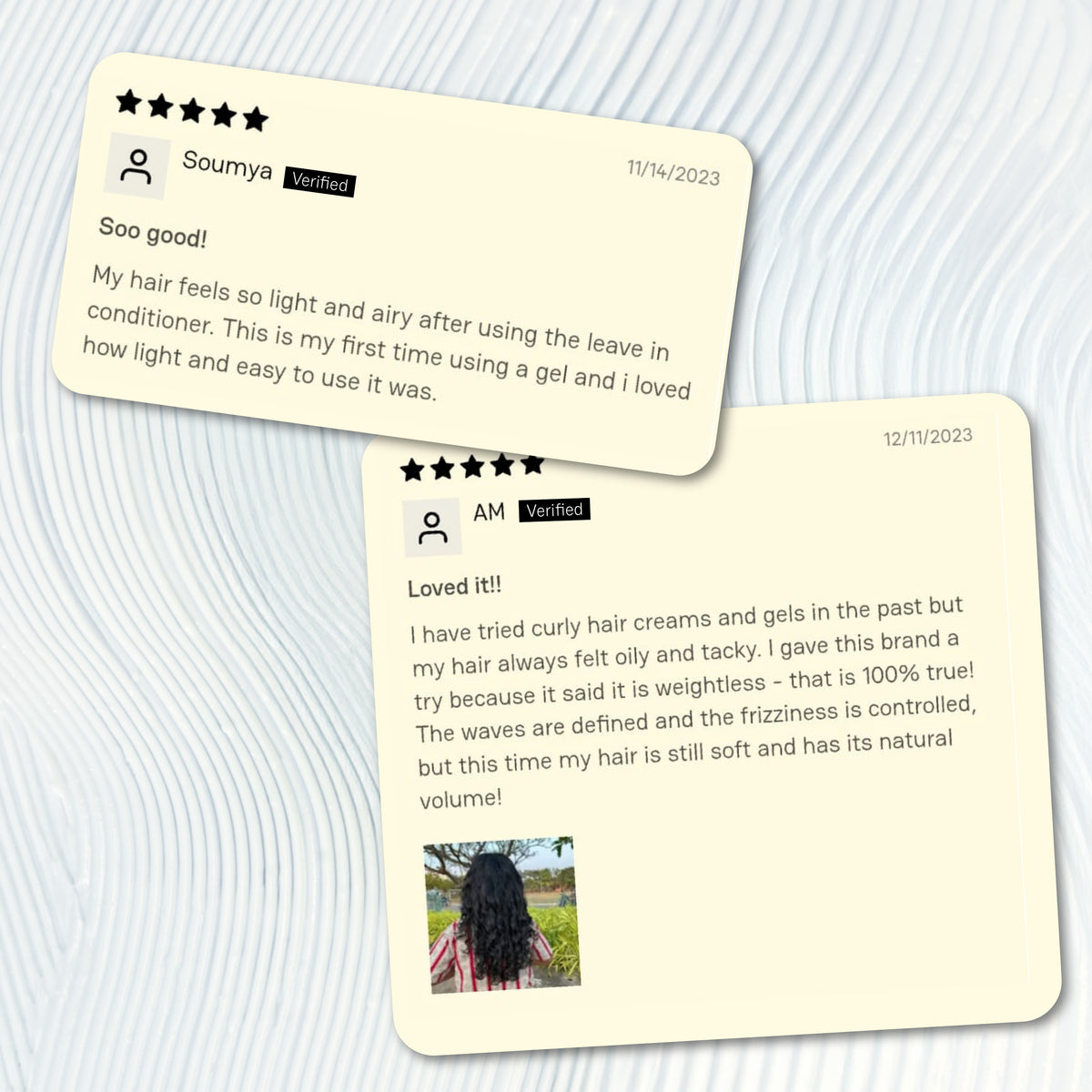 Customer testimonials sharing real results after using Moxie hair products