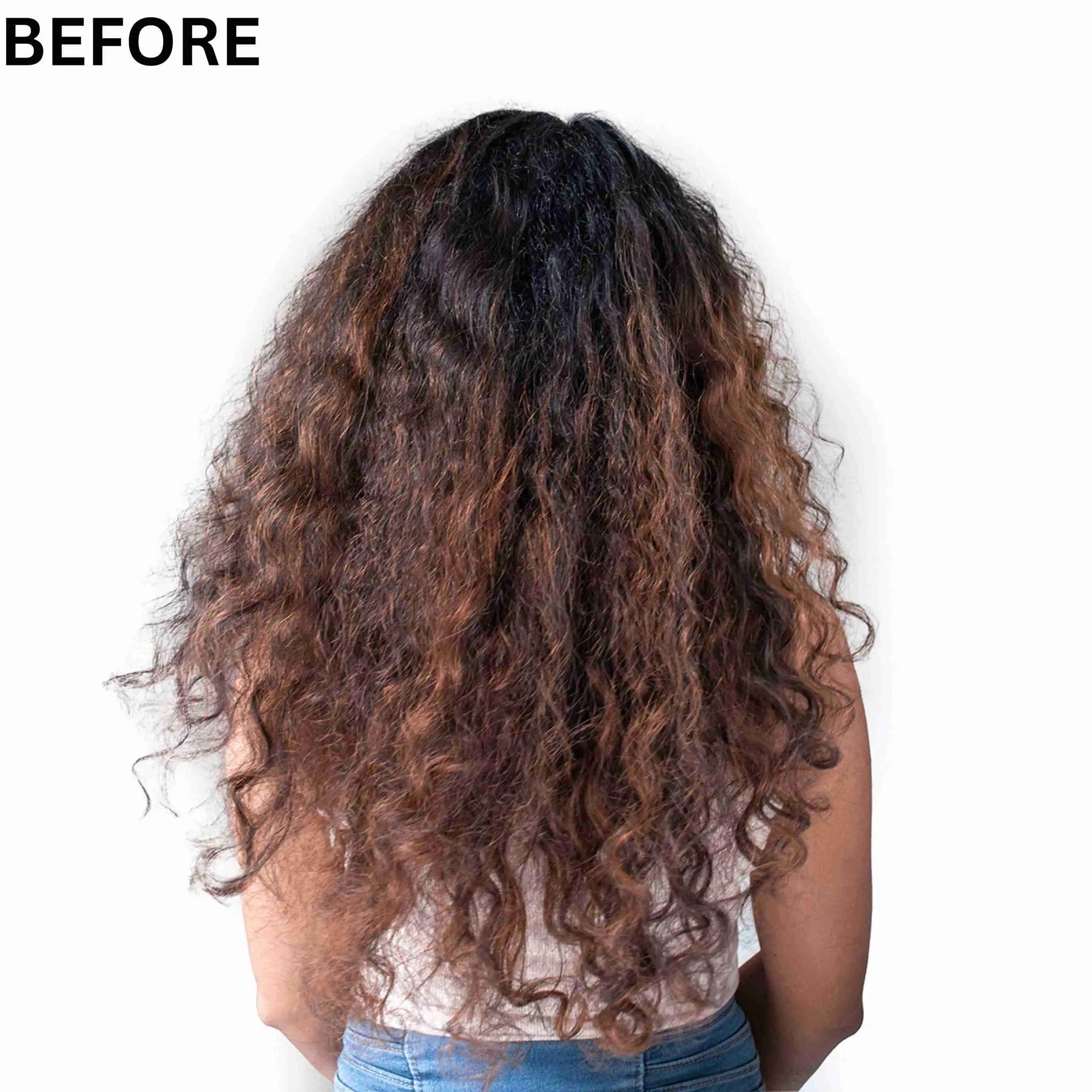 Hair appearance before using Moxie hair care products