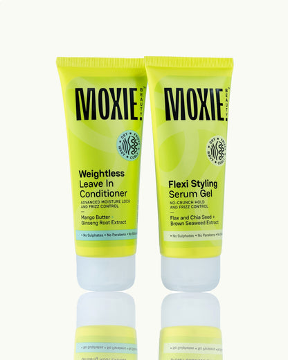 Wavy Vibe Setter Duo travel size with leave-in conditioner and serum gel for wavy hair