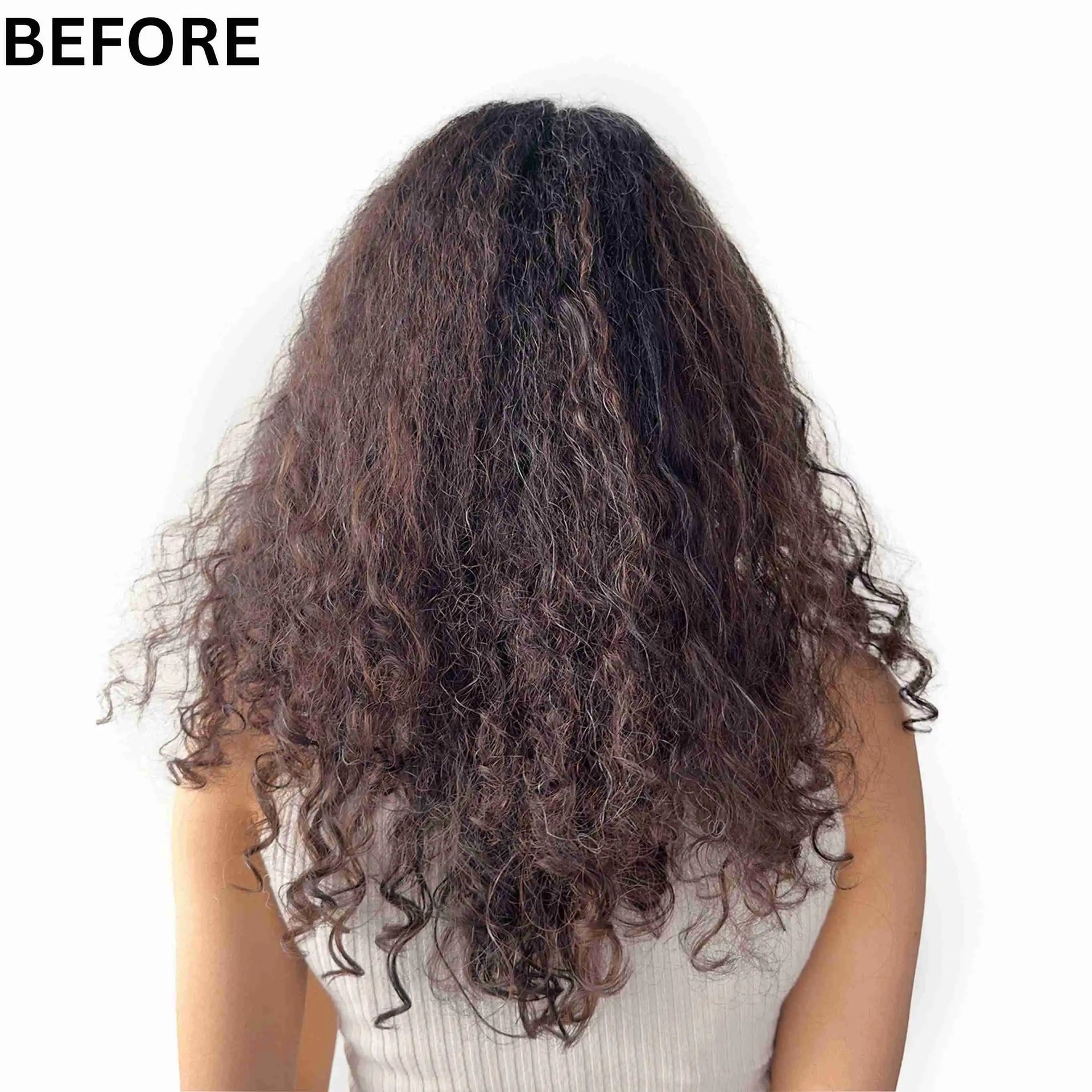 Dry hair appearance before using Moxie hair care products