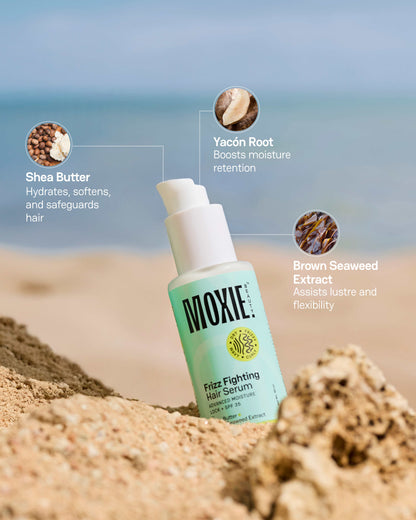 Moxie Beauty Frizz Fighting Hair Serum key ingredients for frizz control