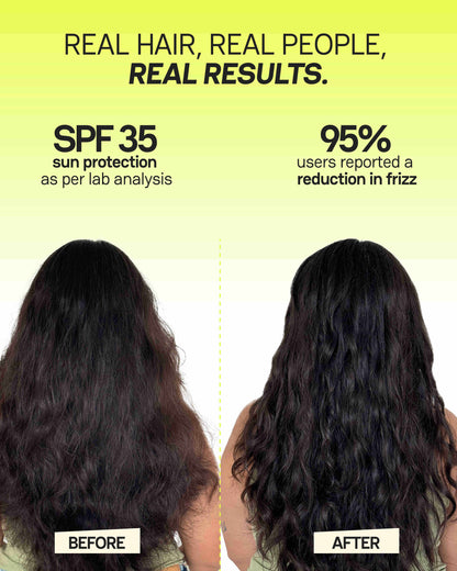 Frizz free hair results after using Moxie Beauty anti frizz products