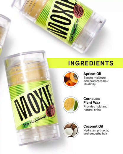 Moxie Beauty Headliner and Finisher Duo key ingredients for styled frizz-free hair
