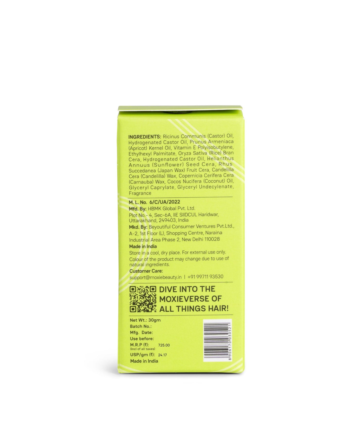 Moxie Beauty headliner hair wax stick