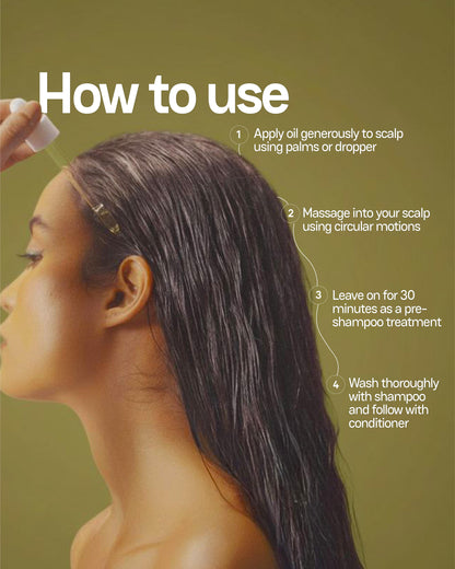 How to use Moxie Beauty Cocoa Hemp Almond Hair Oil for best results
