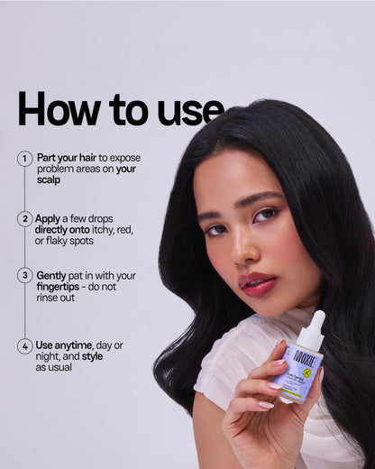 How to use Moxie Beauty Daily Calming Leave On Serum for best scalp care results