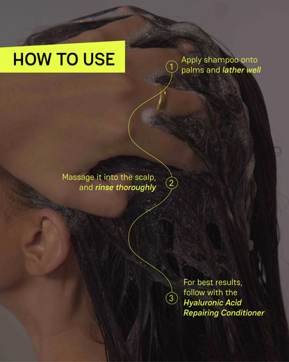 How to use Moxie Beauty Hyaluronic Acid Repairing Shampoo for best results