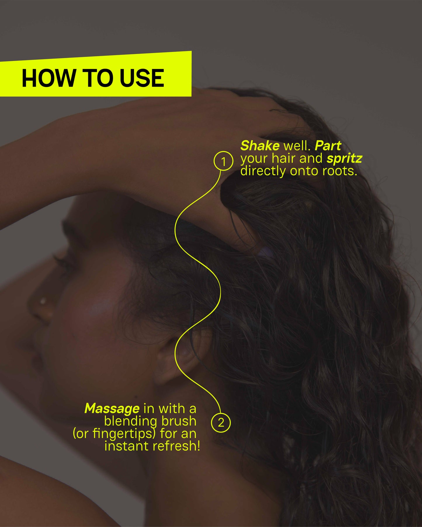 Step-by-Step Guide to use Moxie Dry Shampoo for Curly Wavy Hair Refresh