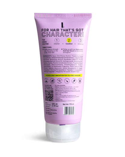 Moxie Beauty Hyaluronic Acid Repairing Conditioner back product photo with ingredients and directions