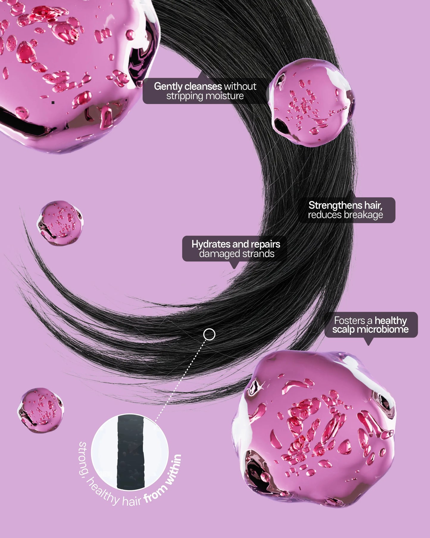 Moxie Beauty Hyaluronic Acid Repairing Shampoo benefits for strong healthy hair