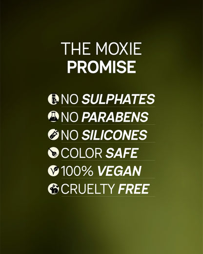 Moxie Beauty promise for Power Champi Routine hair oil quality and results