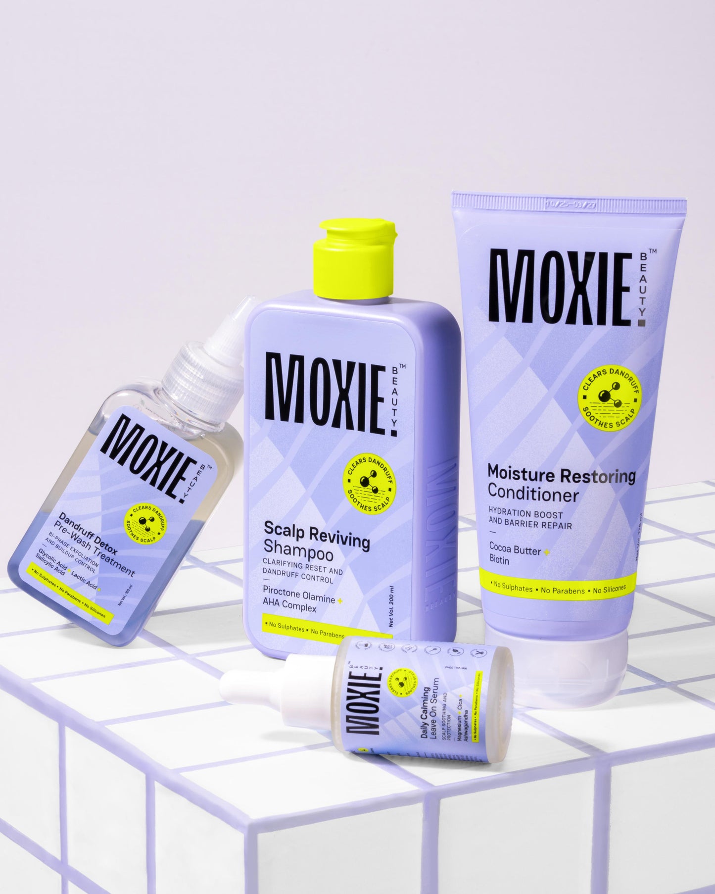 Moxie Beauty Scalp SOS Routine dandruff treatment combo for healthy scalp
