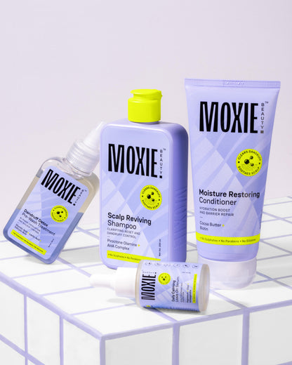Moxie Beauty Scalp SOS Routine dandruff treatment combo for healthy scalp