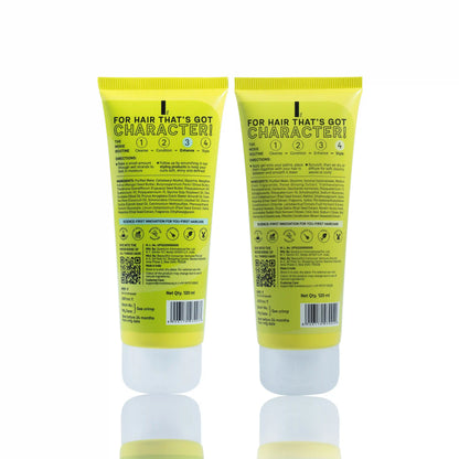 Back view of Moxie Curly Vibe Setter Duo showing directions for use, ingredients, and product details