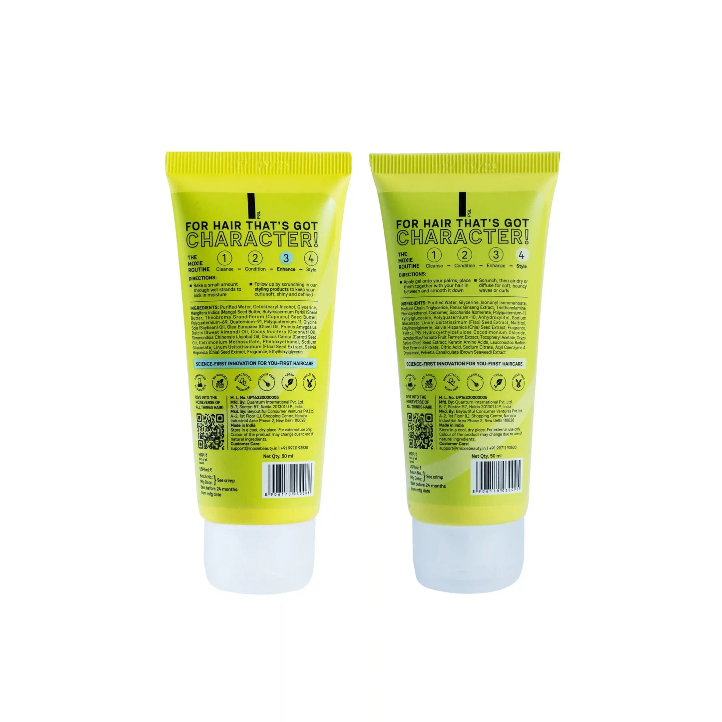 Back view of Moxie Curly Vibe Setter Duo Travel Size
