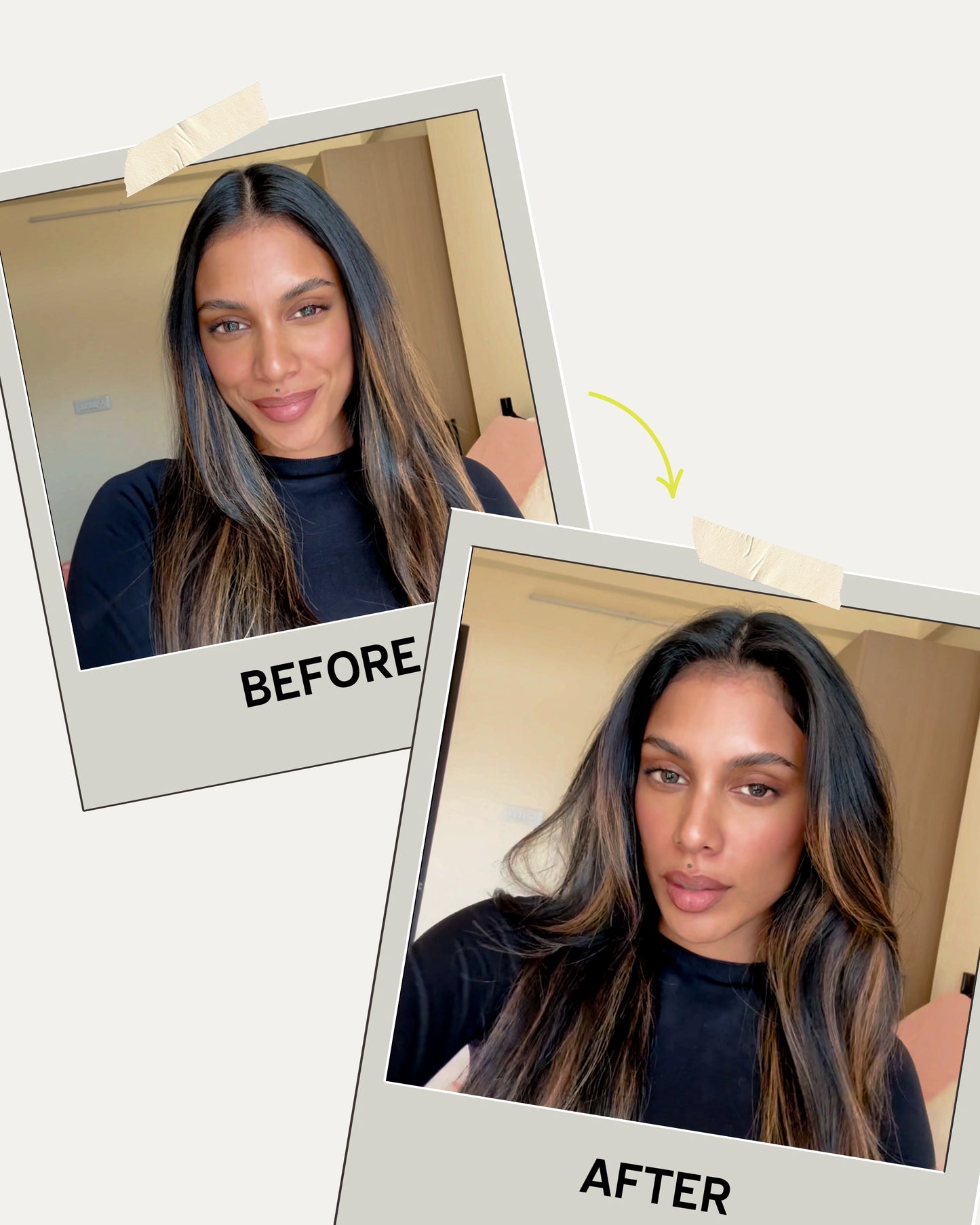 Moxie Dry Shampoo Before & After – Visibly Refreshed Oil-Free Scalp for Curly Wavy Hair