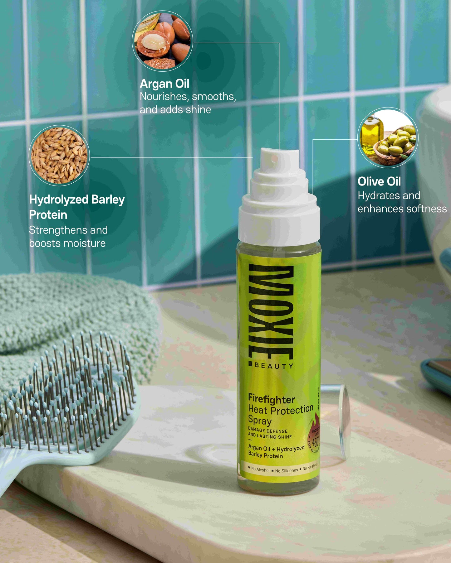 Moxie Firefighter Heat Protection Spray Key Ingredients