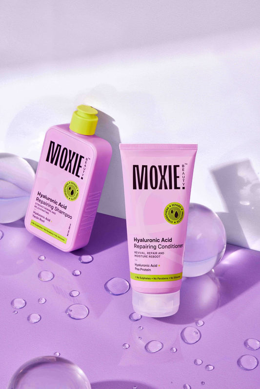 Moxie HydroRepair Wash Duo – Hyaluronic Acid Shampoo & Conditioner Set for Wavy & Curly Hair