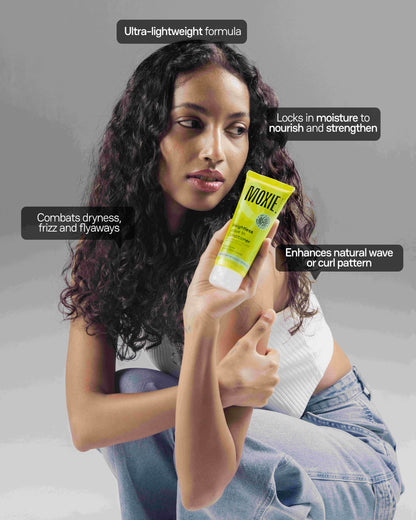 Key advantages of Moxie leave-in conditioner for moisture, frizz control and wave definition