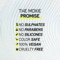 Moxie Promise highlighting hair care products free from parabens, sulphates, and safe for healthy hair