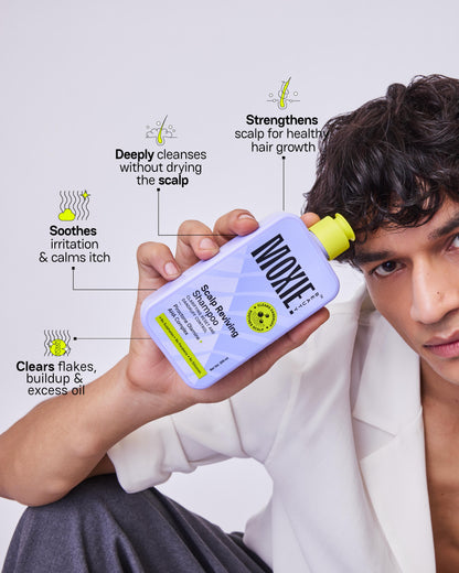 Moxie Scalp Reviving Shampoo Benefits Dandruff Control, Scalp Itch Relief & Healthy Hair Growth