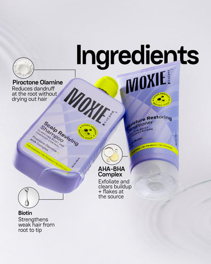 Moxie Scalp SOS Wash Duo Key Ingredients Scalp-Soothing Formula for Dandruff & Itch Relief