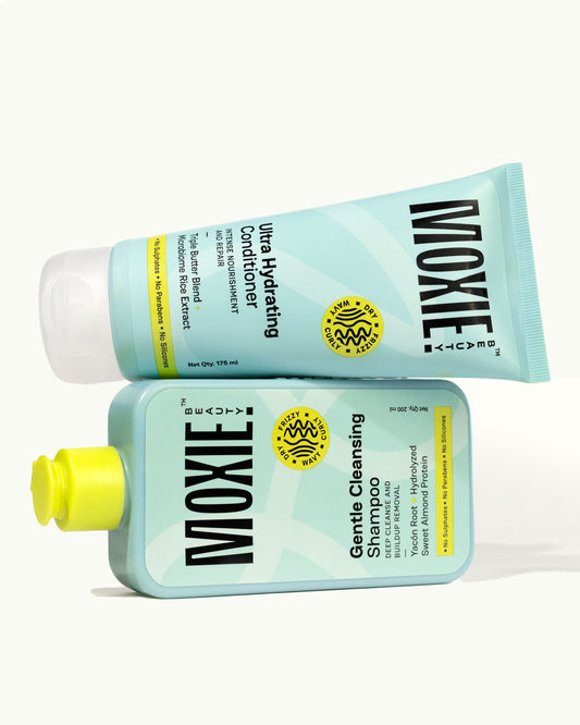 Rinse & Shine Duo with shampoo and conditioner for scalp care and healthy-looking hair