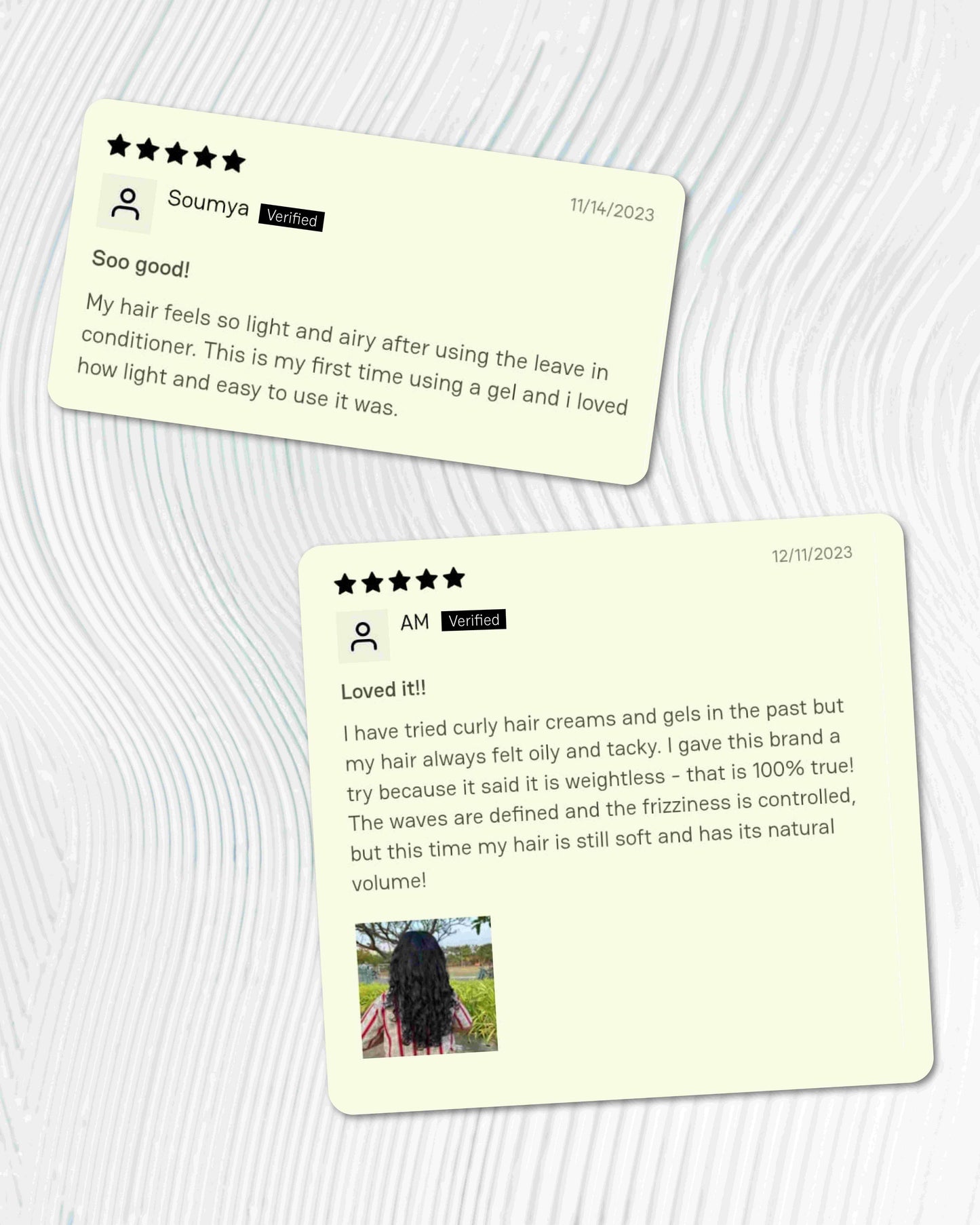 Customer testimonials sharing real results after using Moxie hair products